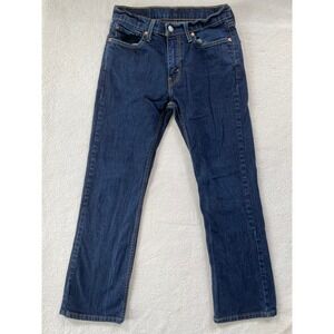Levi's Mens 30x30 (measure 28x28 ) 527 Slim Bootcut Jeans Dark Wash Blue Denim